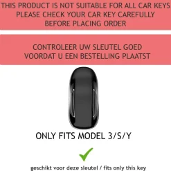 Online TPU Sleutelhoesje voor Tesla Model 3-Y-S goud Autosleutelhoesjes