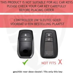 Online TPU Sleutelhoesje voor Toyota wit A2 Autosleutelhoesjes