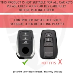TPU Sleutelhoesje voor Toyota goud A3 Autosleutelhoesjes