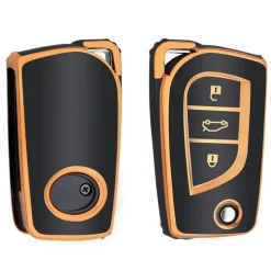 New TPU Sleutelhoesje voor Toyota goud C3 Autosleutelhoesjes