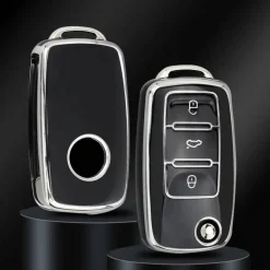 Online TPU Sleutelhoesje VW - Skoda - Seat Cupra zwart A3 Autosleutelhoesjes