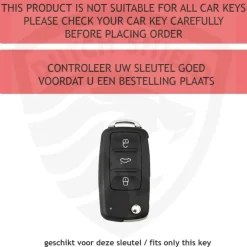 Online TPU Sleutelhoesje VW - Skoda - Seat Cupra zwart A3 Autosleutelhoesjes