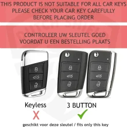 TPU Sleutelhoesje VW - Skoda - Seat Cupra goud B3 Autosleutelhoesjes