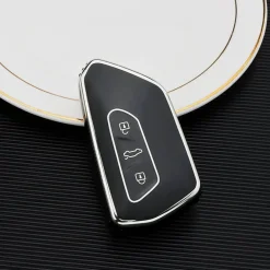 Clearance TPU Sleutelhoesje VW - Skoda - Seat Cupra zwart G3 Autosleutelhoesjes