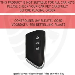 Clearance TPU Sleutelhoesje VW - Skoda - Seat Cupra zwart G3 Autosleutelhoesjes