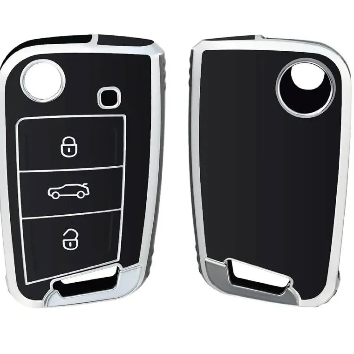 Hot TPU Sleutelhoesje VW - Skoda - Seat Cupra zwart B3 Autosleutelhoesjes