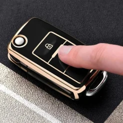 Outlet TPU Sleutelhoesje VW - Skoda - Seat Cupra goud A3 Autosleutelhoesjes