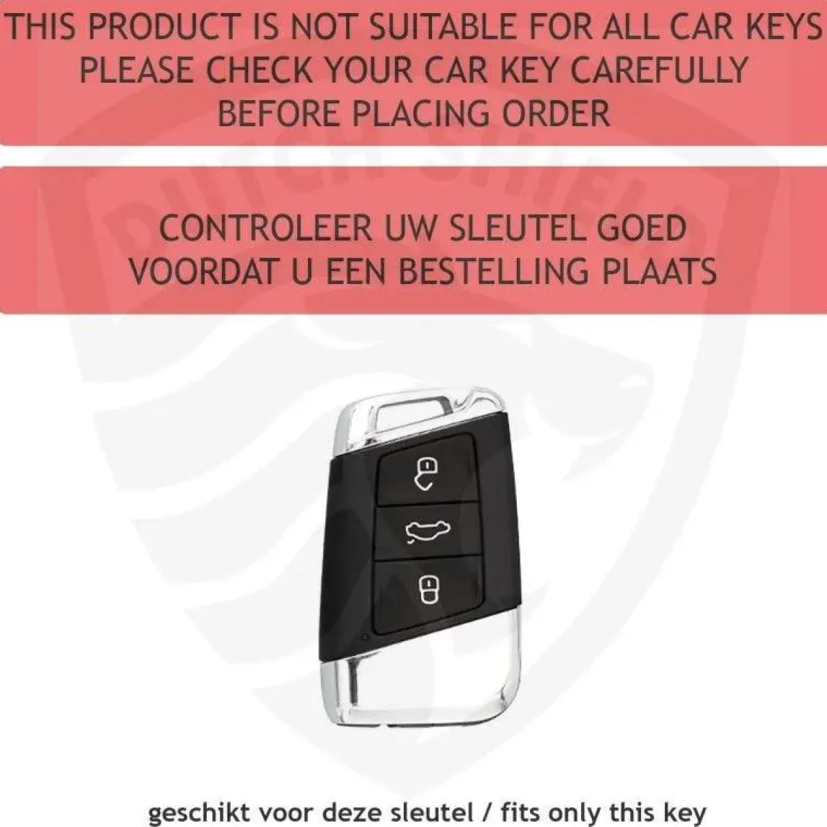 Online TPU Sleutelhoesje VW - Skoda - Seat Cupra zwart D3 Autosleutelhoesjes