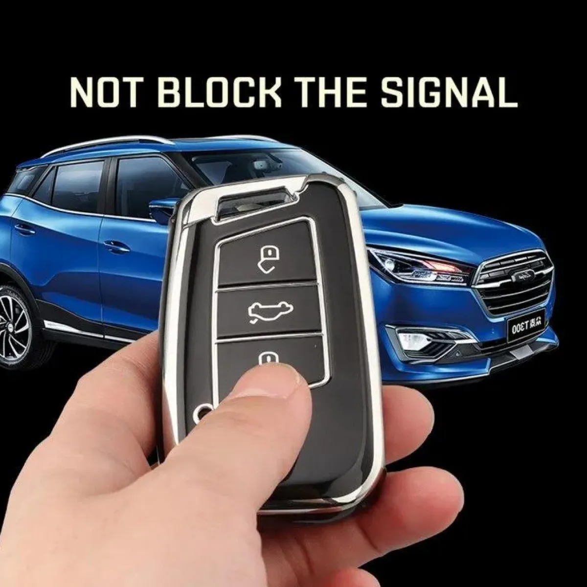 Online TPU Sleutelhoesje VW - Skoda - Seat Cupra zwart D3 Autosleutelhoesjes