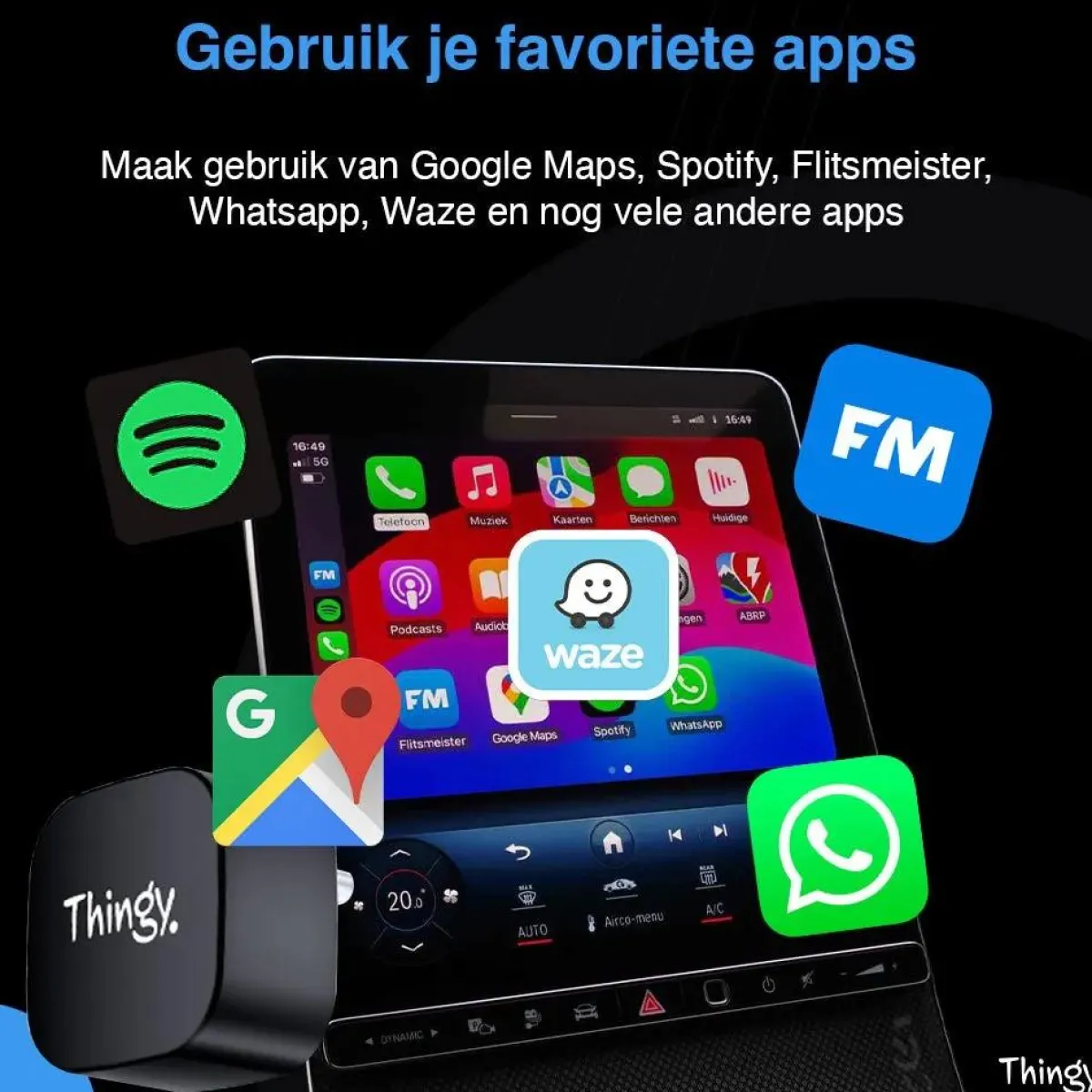 Clearance Ultra Mini USB-C 2-in-1 CarPlay Dongle Draadloze Ontvangers
