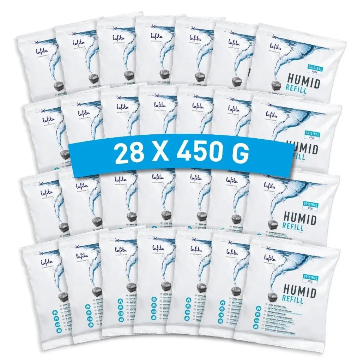 Discount Vochtvanger navulling - 28x - 450 gram Interieurverzorging
