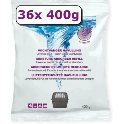 New Vochtvanger navulling - 36x - 400 gram - lavendel Interieurverzorging