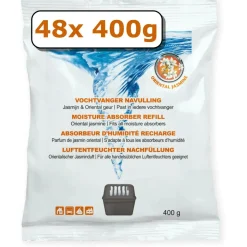 Online Vochtvanger navulling - 48x - 400 gram - jasmijn Interieurverzorging