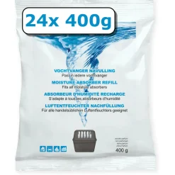 Best Vochtvanger navulling - 24x - 400 gram - neutraal Interieurverzorging