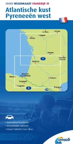 Outlet Wegenkaart Atlantische Kust, Pyreneeen West Wegenkaarten & Atlassen|Wegenkaarten