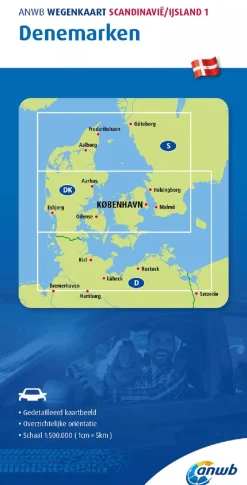 Clearance Wegenkaart Denemarken Wegenkaarten & Atlassen|Wegenkaarten