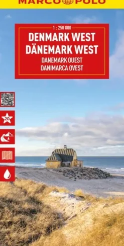 Hot Wegenkaart Denemarken-West Wegenkaarten & Atlassen|Wegenkaarten