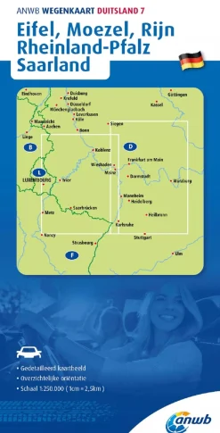 Clearance Wegenkaart Eifel, Moezel, Rijn, Rheinland-Pfalz, Saarland Wegenkaarten & Atlassen|Wegenkaarten