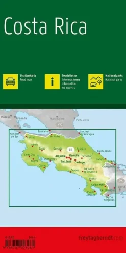Discount Wegenkaart F&B Costa Rica Wegenkaarten & Atlassen|Wegenkaarten