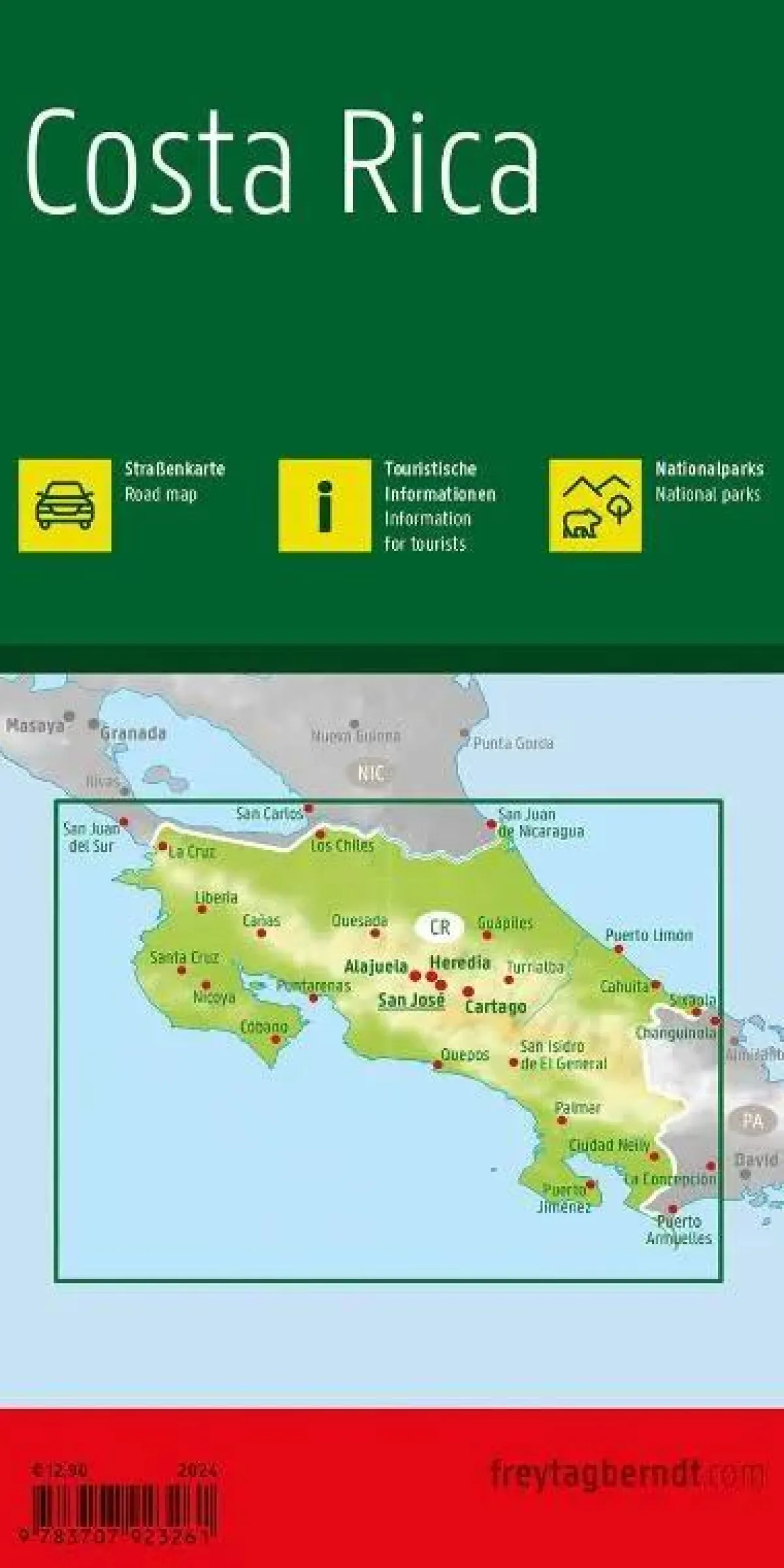 Discount Wegenkaart F&B Costa Rica Wegenkaarten & Atlassen|Wegenkaarten