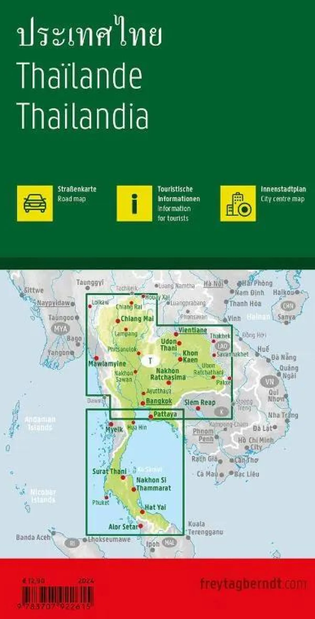 Sale Wegenkaart F&B Thailand Wegenkaarten & Atlassen|Wegenkaarten