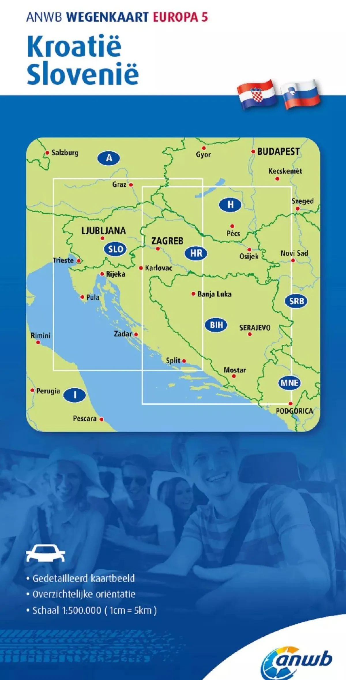 Outlet Wegenkaart Kroatië en Slovenië Wegenkaarten & Atlassen|Wegenkaarten