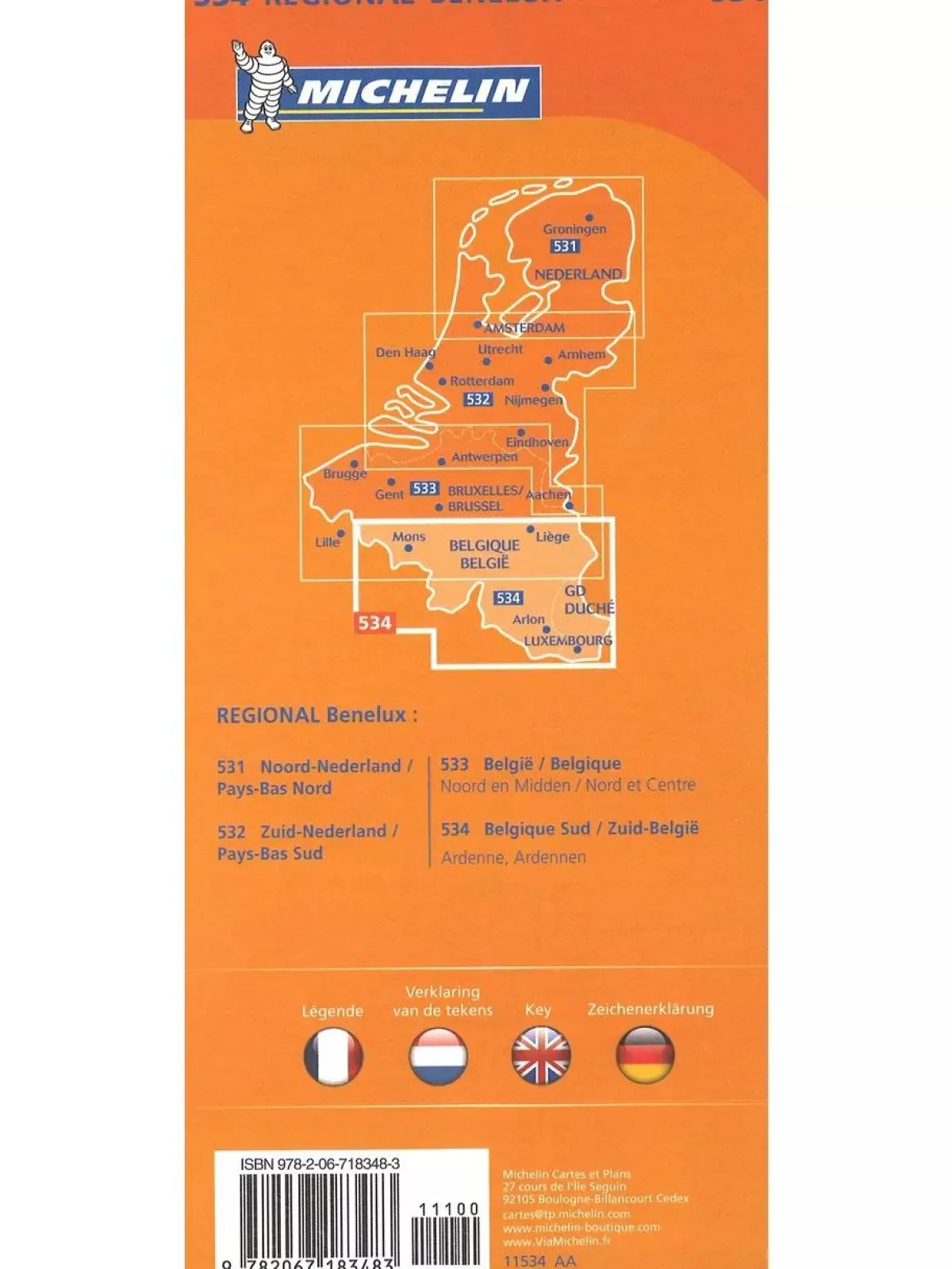 Discount wegenkaart Regional 534 België zuid Wegenkaarten & Atlassen|Wegenkaarten