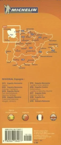 Best wegenkaart Regional 571 Spanje noord-west Wegenkaarten & Atlassen|Wegenkaarten