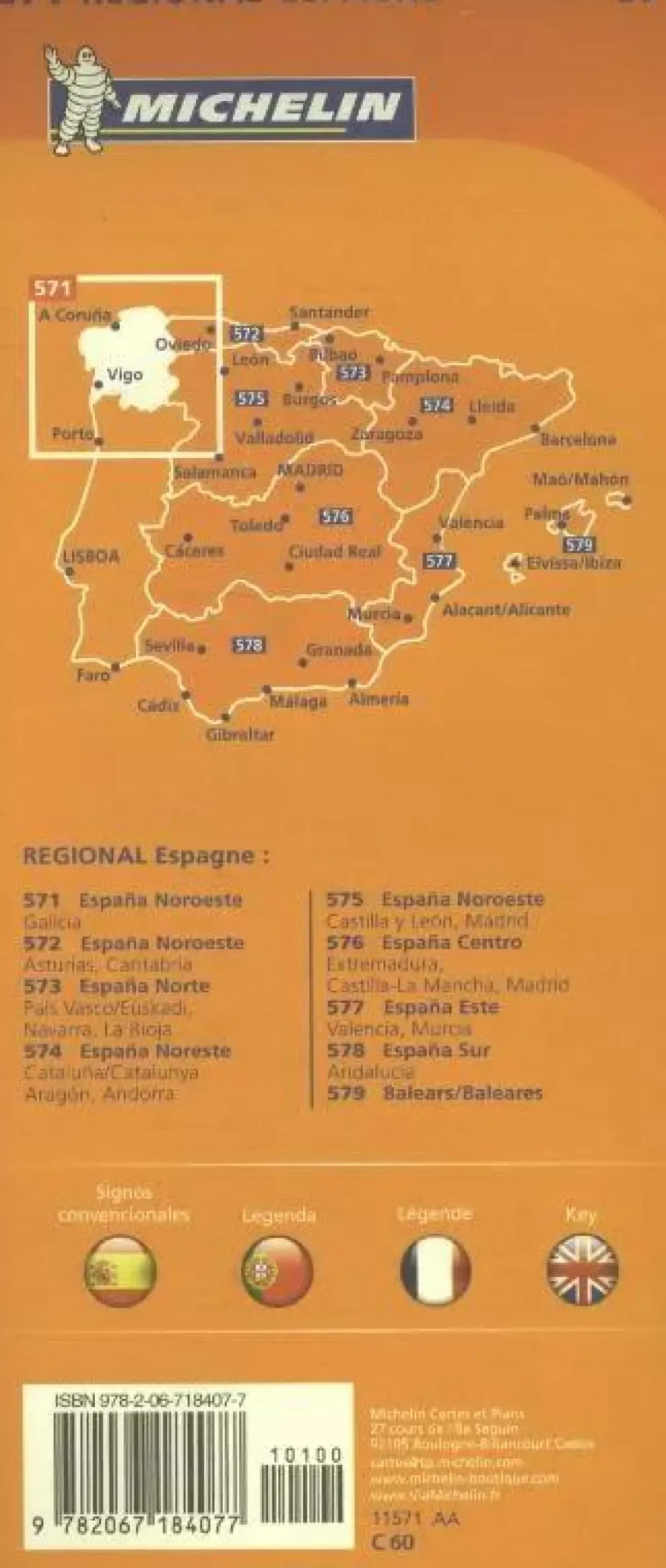Best wegenkaart Regional 571 Spanje noord-west Wegenkaarten & Atlassen|Wegenkaarten