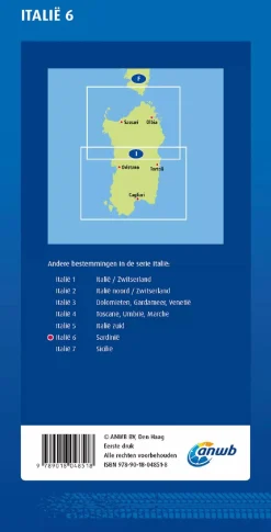 Hot Wegenkaart Sardinië Wegenkaarten & Atlassen|Wegenkaarten