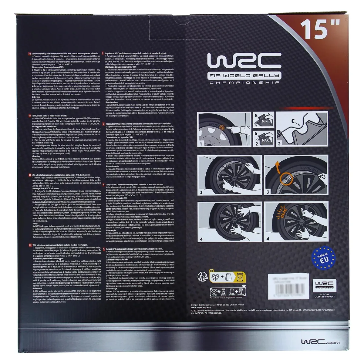 Clearance Wieldoppen - 15 inch - carbon look - 4 stuks Autobanden & Accessoires