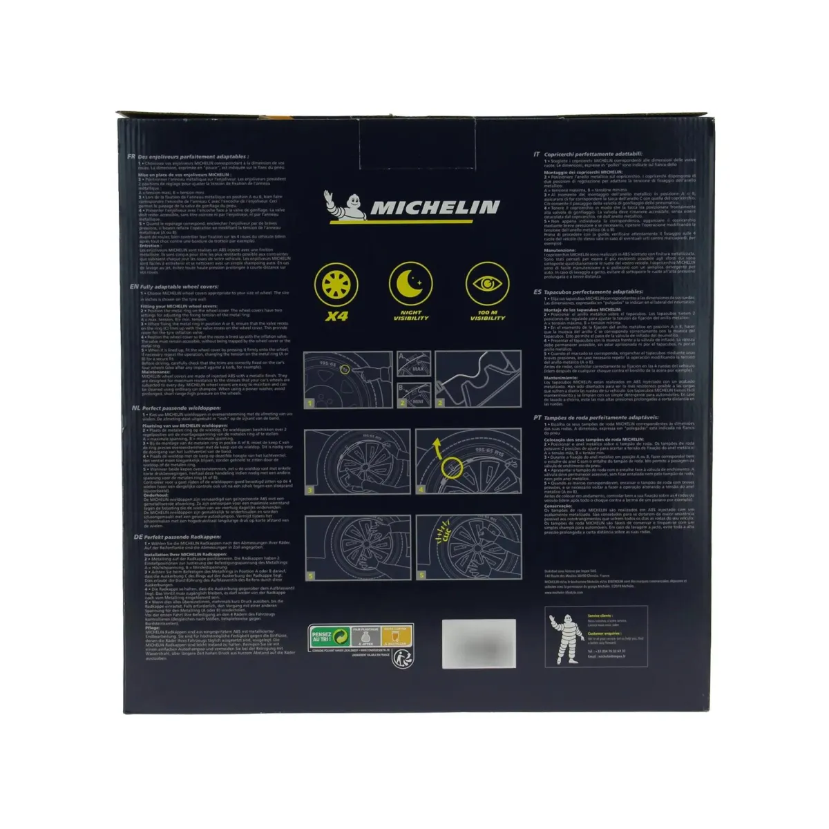 New Wieldoppen - 14 inch - zilver/zwart - 4 stuks Autobanden & Accessoires