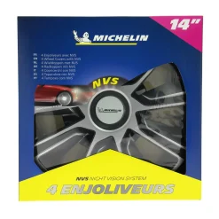 New Wieldoppen - 14 inch - zilver/zwart - 4 stuks Autobanden & Accessoires