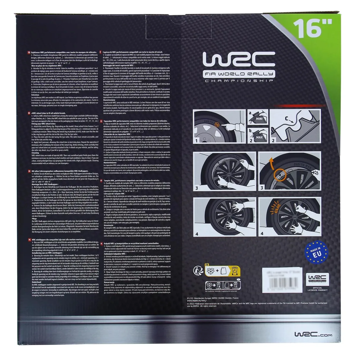 Online Wieldoppen Sepang 16" - zilver 4 stuks Autobanden & Accessoires