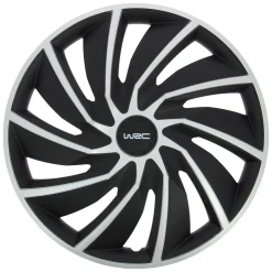 Discount Wieldoppen 15" - zilver/zwart 4 stuks Autobanden & Accessoires