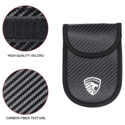 2 x RFID Autosleutel Hoesje Anti-Skim Carbon Style Autosleutelhoesjes