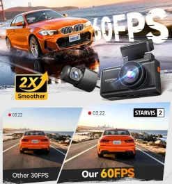 Hot X3 Touch 2CH 2K Wifi GPS 64gb dashcam Dashcams
