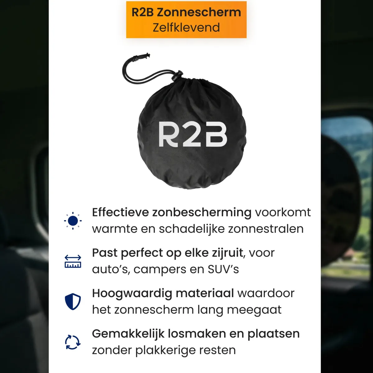 Discount Zonnescherm Auto Zijruit - Set van 2 Autozonneschermen